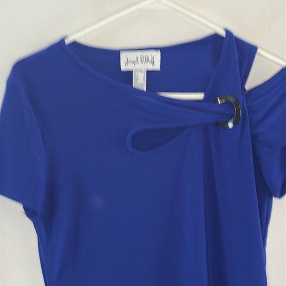 Joseph Ribkoff Royal blue short sleeve knit top Size 8 - Picture 2 of 8